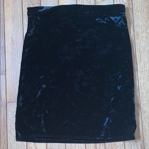 Velvet mini skirt